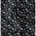 thumbnail image 1 of Soimoi Black Rayon Fabric Moon & Stars Galaxy Print Fabric by Yard 42 Inch Wide, 1 of 6