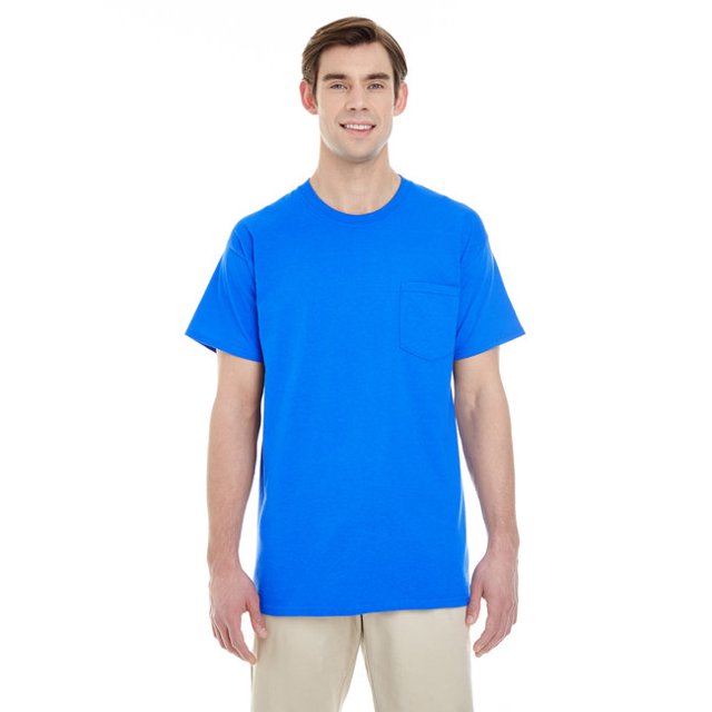 Gildan G530 T-Shirt Adulte en Coton Épais avec Poche