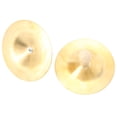 thumbnail image 4 of 2 Pcs Kid Cymbals Copper Wood Handle Belly Dancing Hand Cymbals Percussion Instrument Toy, 4 of 14