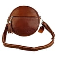 thumbnail image 1 of Leather Round Shoulder Bag Versatile Travel Purse for Work and Party Outings, 1 of 6