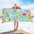 thumbnail image 1 of Microfiber Lightweight Beach Towel Sand Free Quick Dry Absorbent Compact Towels for Swimming Pool Camping Beach Accessories Large Easy Pack Travel Things for Vacation Essentials Gift Adult(C), 1 of 8