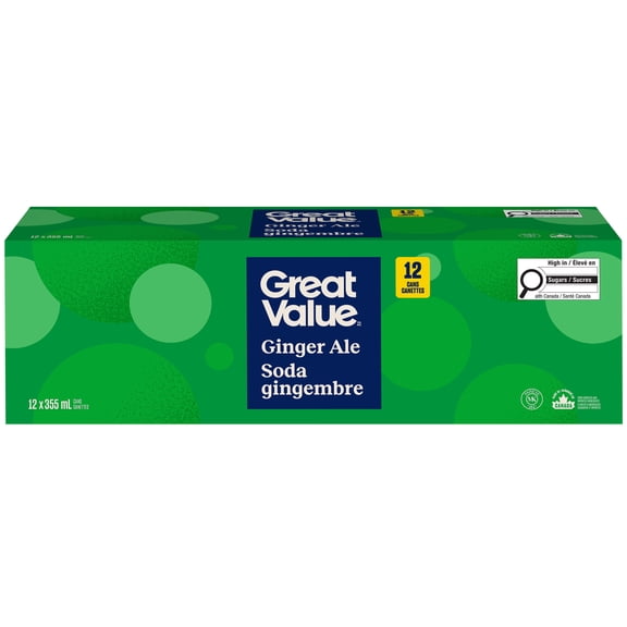 Great Value Ginger Ale, 12 Cans x 355 mL