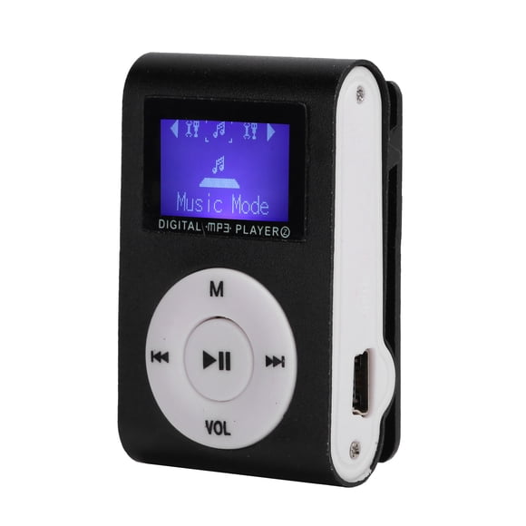 Haut-parleurs Portatifs Dock, Mini Lecteur de Musique MP3 Portable Sports BackClip Écran LCD MP3 Prise en Charge Carte Mémoire
