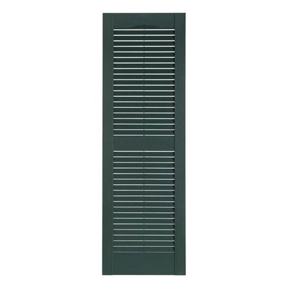 Perfect Shutters IL501555331 Premier Louver Exterior Decorative Shutter, Heritage Green - 15 x 55 in.