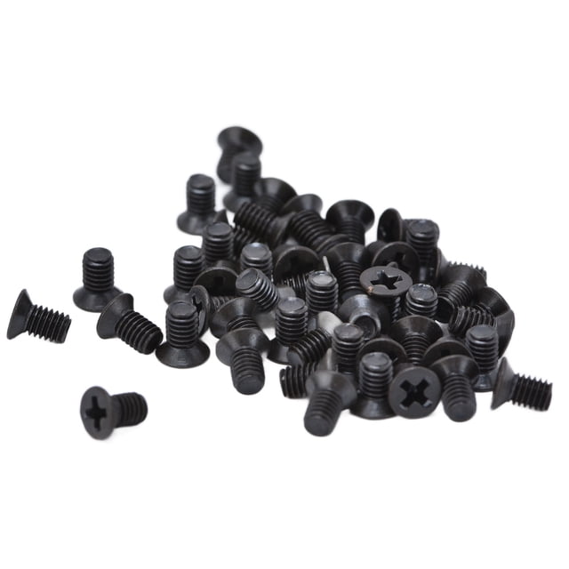 50Pcs Countersunk Screws DIN 965 Black Galvanized Machine Screw Assortment Kit
