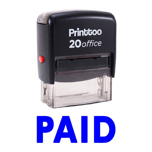 Printtoo Stamp PAID Self Inking Rubber Stamp Office Stationary-Blue