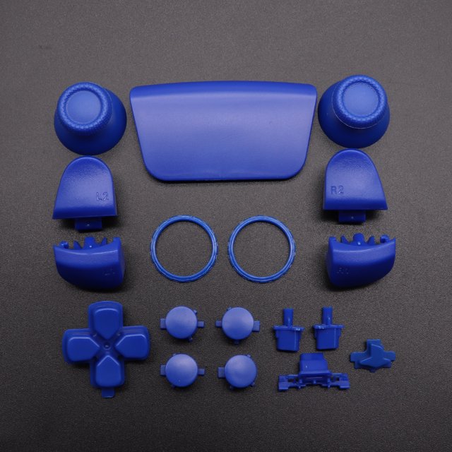Replacement Buttons Set D-Pad L1 R1 L2 R2 Trigger Button Key Accent Ring For PS5 V3.0 BDM-030 Controller blue