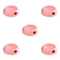 thumbnail image 3 of Dalazy Bol pour Chien en Plastique Résistant à l'Usure et Durable, Résistant aux Morsures Longue Durée, Rose, Petite Taille, Ensemble de 5, 3 of 6