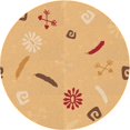 thumbnail image 1 of Ahgly Company Tapis de Zone Carré Orange Lavable en Machine, 3 Pieds Carré, 1 of 7