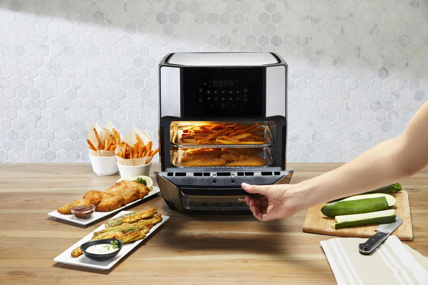 Virage ouest 12,6 QT. Four à Friteuse à Air Numérique XL, 10 Préréglages, 6 Fonctions