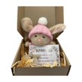 thumbnail image 4 of Fiudx Mini Cute Easter Gift Easter with Knitted Hat and Velvet Soft Pocket Emotional Support with Gift Box and Card, 4 of 4