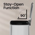 thumbnail image 2 of LEDREM Kitchen Trash Can with Inner Bucket, 5.2-Gallon Soft-Close Lid Bin, Compact & Non-Slip Base, Stainless Steel,Metallic Silver, 2 of 5