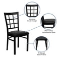 thumbnail image 2 of HERCULES Series Black Window Back Metal Restaurant Chair - Black Vinyl Seat, 2 of 9