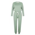 thumbnail image 4 of FAIWAD Ensemble 2 Pcs pour Femme Chandail à Manches Longues à Col Rond et Pantalon de Jogging Long Survêtement Décontracté, 4 of 5