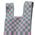 thumbnail image 2 of Xingzhi Women Handbag Tote Grid Pattern Shoulder Bag for Females Summer Pink Green, 2 of 8