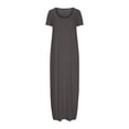 thumbnail image 3 of fatyb Robes Maxi pour Femmes Col Rond Manches Courtes Robes Décontractées Robes T-Shirt Amples pour Femmes P-5TG, 3 of 6