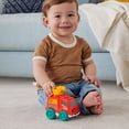 thumbnail image 2 of Fisher-Price Chime & Ride Fire Truck Push-Along Toy Vehicle for Infants with Fine Motor Activities, 2 of 6