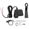 thumbnail image 2 of Motorcycle USB Phone , Motorcycle Dual USB  Silicone ABS Plastic 5V 3.1A 10-24V Red Voltmeter  For ATV, 2 of 8