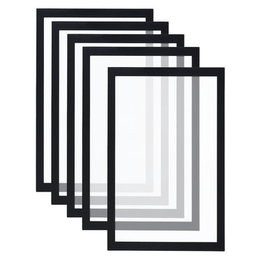 Unique Bargains Magnetic Sign Holder 8.5 x 11, 5 Pcs Magnetic Display Frame A4 Magnetic Picture Frame for Refrigerator,Black