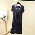 thumbnail image 2 of LOVZFMLL Robes pour Femmes Robe T-Shirt Maxi à Manches Courtes Nuisette Super Douce et Confortable Pyjama Chemises de Nuit Tenue de Détente Décontractée Vêtements de Nuit, 2 of 5