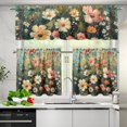 thumbnail image 3 of Wild Flowers Kitchen Curtains Set, Kitchen Curtains and Valances Set European Style Window Valance Set European Style Curtains for Cafe European Style Curtains for Dining Room, 3 of 5