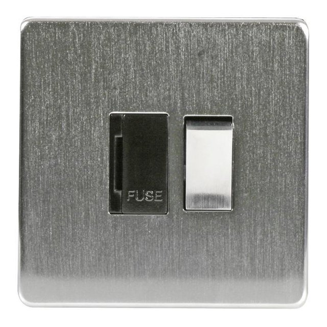 CRABTREE - 13A Switched Fused Spur, Satin Chrome