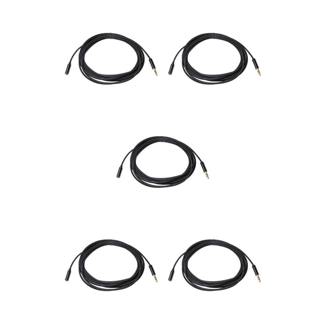 QualitChoice Laptop Portable Audio Extension Cable MP3 Player 3.5mm Male to Female Adapter Converter Accessories Replacing Parts 5m 5Set