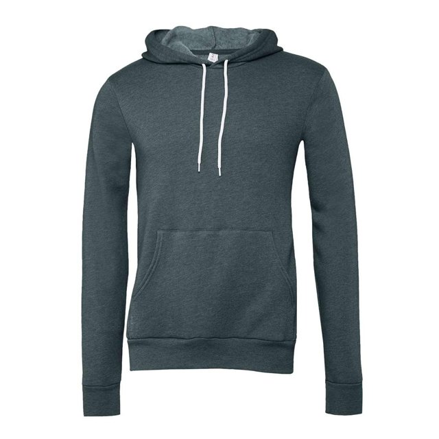 BELLA+CANVAS 3719 Chandail à Capuchon Unisexe en Molleton de Coton Poly, 3TG, Gris Chiné Ardoise