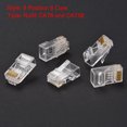 thumbnail image 3 of Unique Bargains CAT6 or CAT5e RJ45 Connector Ethernet Cable Crimp Modular Plug 8P8C Clear 100 Pieces, 3 of 5