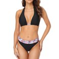 thumbnail image 1 of Charmo Womens Halter Bikini Swimsuit High Cut 2 Piece Bathing Suits, 1 of 7