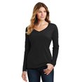 thumbnail image 1 of Port 1135813 Ladies Long Sleeve Fan Favorite V-Neck Tee, Jet Black - Medium, 1 of 4