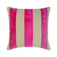 thumbnail image 1 of The HomeCentric Decorative Pink Pack of 2, 12x12 inch (30x30 cm) Throw Pillow Covers, Velvet Patchwork Color Blocking Throw Pillows For Sofa, Striped Pattern Modern Style Easter - Velvet Band Pink, 1 of 3
