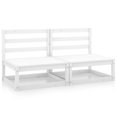 thumbnail image 1 of vidaXL Garden Middle Sofas 2 pcs White Solid Wood Pine, 1 of 1