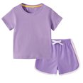 thumbnail image 2 of Yuyuzo Infant Baby Boys Girl Clothes Short Sleeve Cotton T-Shirt Tops Shorts Sets Toddler Summer Outfit 5-6 Years, 2 of 5