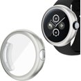 thumbnail image 1 of KOMI Compatible with Google Pixel Watch 2/Pixel Watch Screen Protector Case Frosted Matte Soft TPU Cover Full Protective Case Built-in HD Screen Film Accessories(Silver,Pixel Watch1/2), 1 of 5