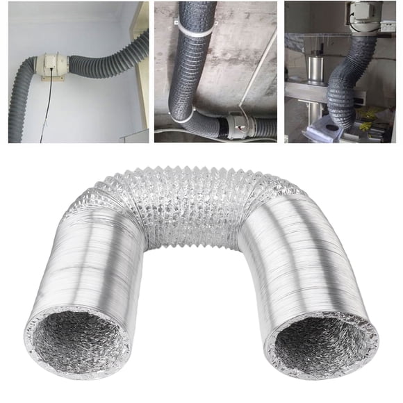 6inch Layer Tumble Dryer Vent Hose,Ventilation Ducting Aluminum Foil Double Layer Thickened Air Ducting Diameter Flexible Duct Hose for Tumble Dryer Extractor Fan