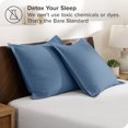 thumbnail image 3 of Bare Home Pillow Sham Set - Premium 1800 Collection - Double Brushed - Euro, Coronet Blue, 3 of 7
