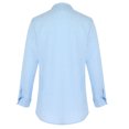 thumbnail image 4 of Pompotops Mode Homme Bouton Col en V Manches Longues T-Shirt Automne Uni Ample Blouse Hauts en Solde, 4 of 6