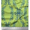 thumbnail image 1 of Soimoi Velvet Fabric Floral & Ogee Damask Print Sewing Fabric Yard 58 Inch Wide, 1 of 1