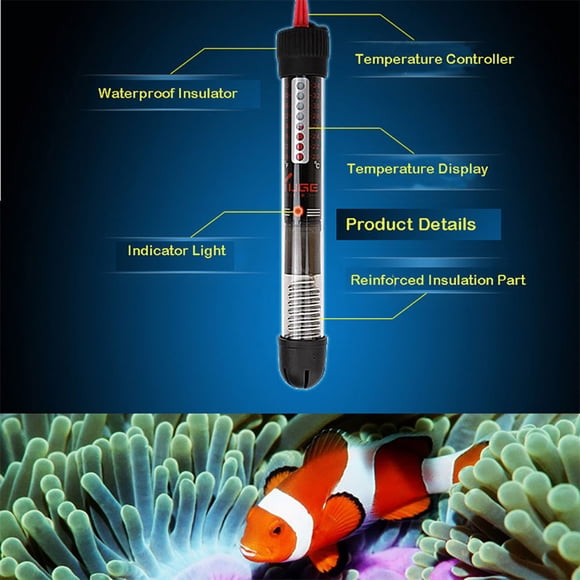 PVCS Submersible Water Vitreous Heater Heating Rod for Aquarium Fish Tank