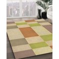 thumbnail image 3 of Ahgly Tapis Rond Lavable en Machine Intérieur Transitionnel Bronze Brun, 3 Pieds Rond, 3 of 7