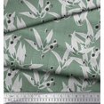 thumbnail image 3 of Soimoi polyester Crepe Fabric Texture,Leaves & Black Sketch Flower Decor Fabric Printed Yard 52 Inch Wide, 3 of 3