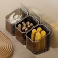 thumbnail image 4 of Plastic Garlic And Ginger Storage Basket With Wall Mount Adhesive Backing 10 cm x 10 cm x 11 cm For Kitchen Organization, 4 of 6