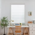 thumbnail image 2 of Cordless Zebra Blinds for Patios and Windows - Snow White : 40" X 84" Height (can roll down to 84" Lenght and and stop at your desired height), 2 of 7