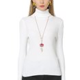 thumbnail image 1 of UKAP Ladies Tunic Blouse Long Sleeve Jumper Top Solid Color Knit Tops Slim Fit Work Sweater White S, 1 of 3
