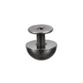 thumbnail image 5 of Unique Bargains Rivets à Visser 10x6mm Tête Ronde en Cuir Noir Lot de 20, 5 of 5