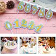 thumbnail image 3 of pitrice Golden Glitter Number Candle Birthday Cake Party Wedding Pie Decoration Kids Gift, Type 0, 3 of 6