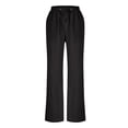thumbnail image 4 of Timegard Pants for Women Plus Size Drawstring Waist Straight Leg Lightweight Casual Loose Trousers, 4 of 6