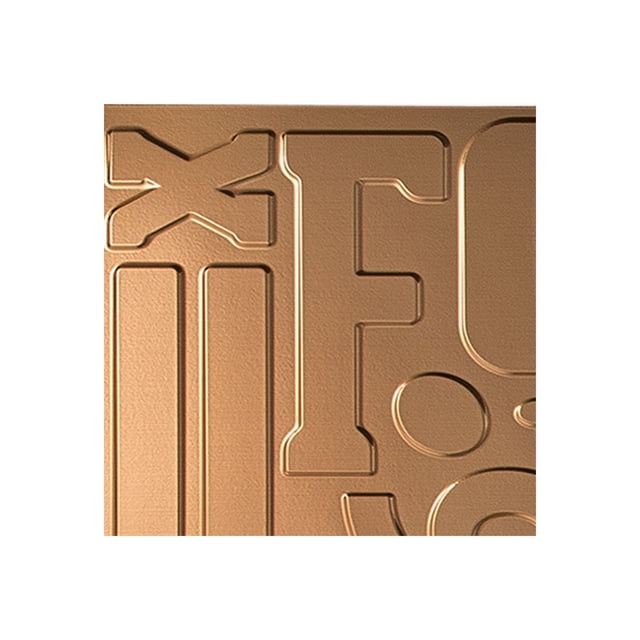 Fasade 12" x 12" Polished Copper Wall Panel Sample