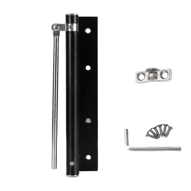 Riforla Ensemble de Fermeture Automatique de Porte avec Ressort en Acier Inoxydable Angle d'Ouverture 150 Charnière à Fermeture Automatique Réglable Fermeture Automatique de Porte (avec Bras de Levier) Vis Positionneur B